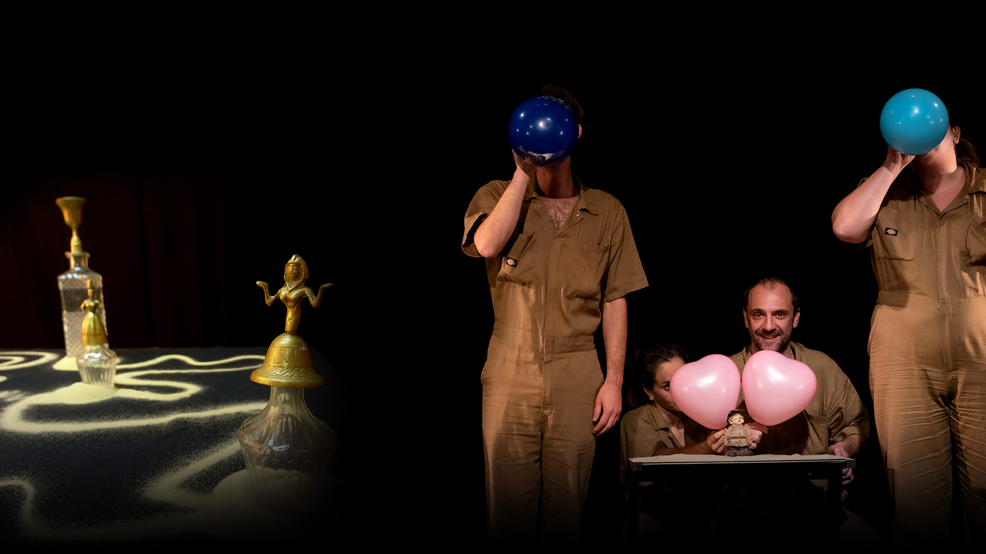 Mise en scène d’objets et artistes sur scène