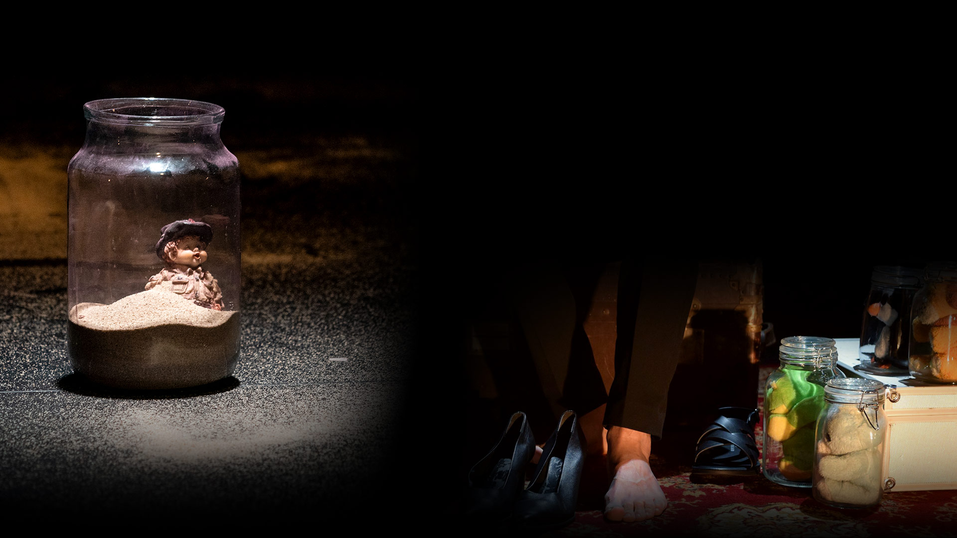 Scène de théâtre d’objets